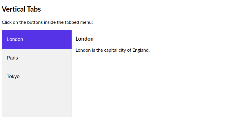 Vertical Tabs With CSS And JavaScript